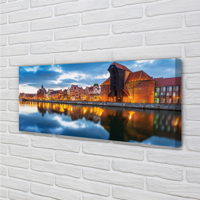 Fotografija na canvas platnu Zgrade rijeke Gdańsk