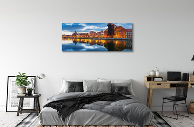 Fotografija na canvas platnu Zgrade rijeke Gdańsk