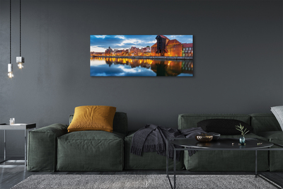 Fotografija na canvas platnu Zgrade rijeke Gdańsk