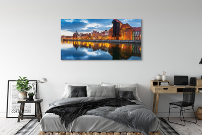 Fotografija na canvas platnu Zgrade rijeke Gdańsk