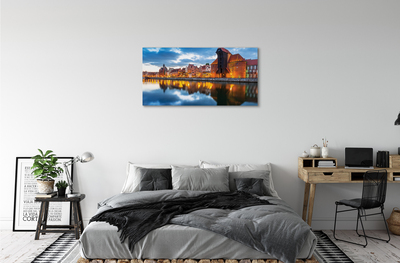 Fotografija na canvas platnu Zgrade rijeke Gdańsk