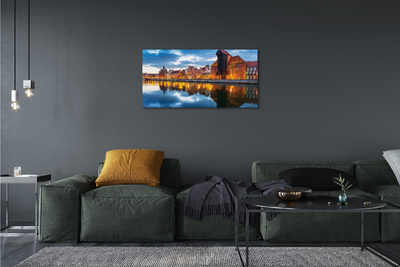 Fotografija na canvas platnu Zgrade rijeke Gdańsk