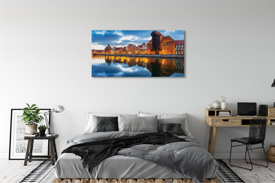 Fotografija na canvas platnu Zgrade rijeke Gdańsk