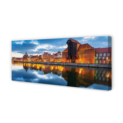 Fotografija na canvas platnu Zgrade rijeke Gdańsk