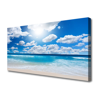 Foto slika na platnu Sea Beach Clouds Landscape