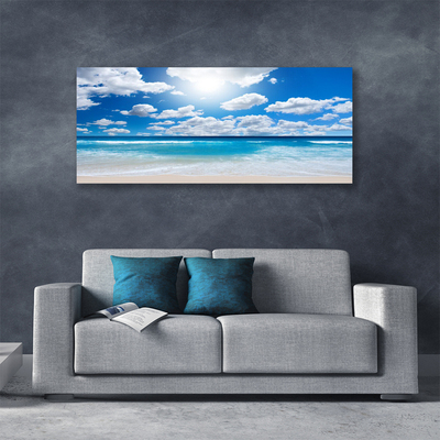 Foto slika na platnu Sea Beach Clouds Landscape