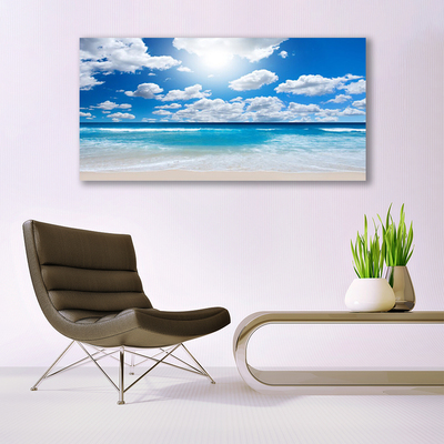 Foto slika na platnu Sea Beach Clouds Landscape