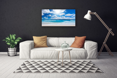 Foto slika na platnu Sea Beach Clouds Landscape