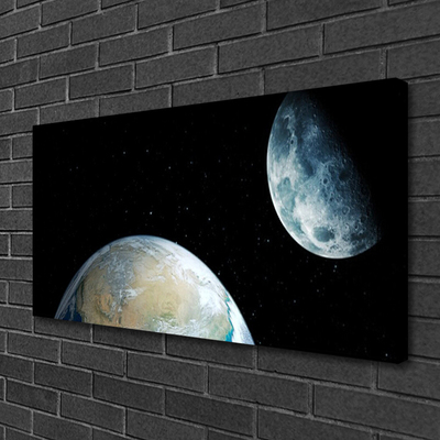 Slika na platnu Mjesec Zemlja Svemir