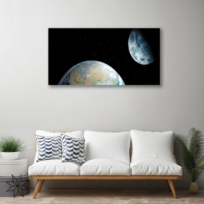 Slika na platnu Mjesec Zemlja Svemir