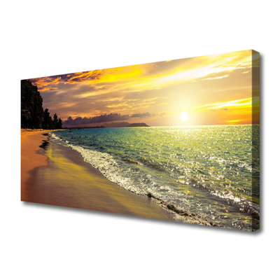 Slika na platnu Sunčeva plaža Morski krajolik