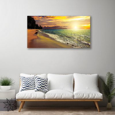 Slika na platnu Sunčeva plaža Morski krajolik
