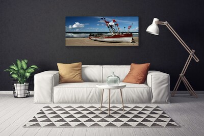 Slika canvas Sea Beach Boat Landscape