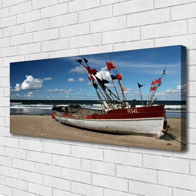 Slika canvas Sea Beach Boat Landscape