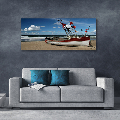 Slika canvas Sea Beach Boat Landscape