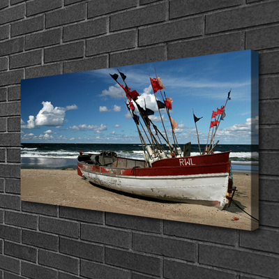 Slika canvas Sea Beach Boat Landscape