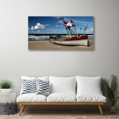 Slika canvas Sea Beach Boat Landscape