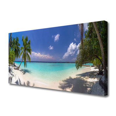 Foto slika na platnu Sea Beach Palm Tree Landscape