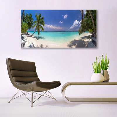 Foto slika na platnu Sea Beach Palm Tree Landscape