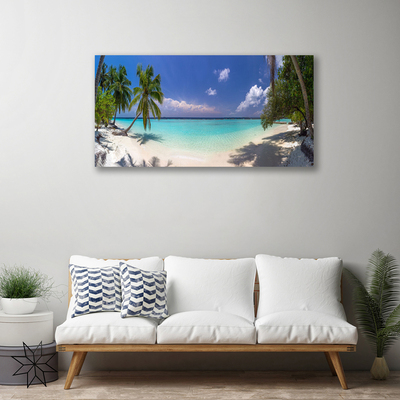 Foto slika na platnu Sea Beach Palm Tree Landscape