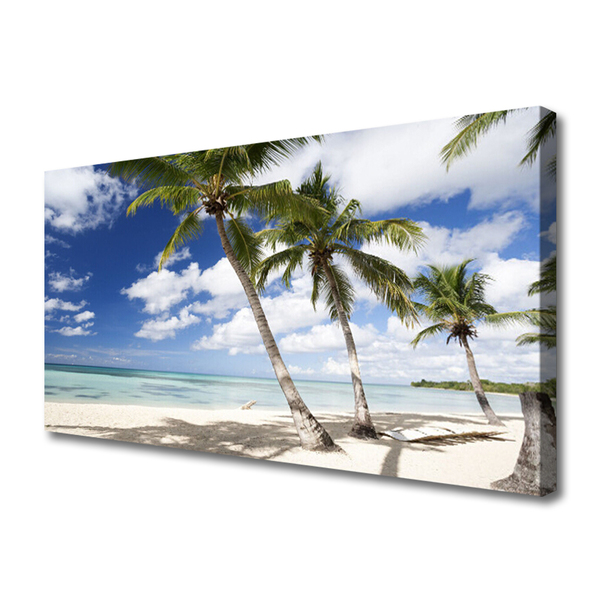 Fotografija na canvas platnu Sea Beach Palm Tree Landscape