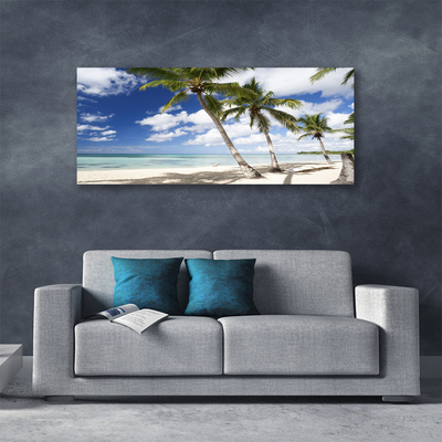 Fotografija na canvas platnu Sea Beach Palm Tree Landscape