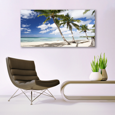 Fotografija na canvas platnu Sea Beach Palm Tree Landscape