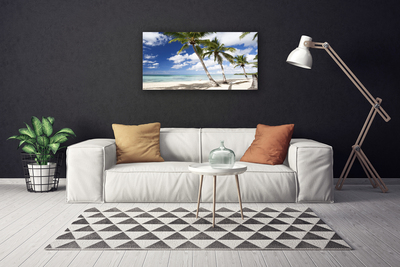 Fotografija na canvas platnu Sea Beach Palm Tree Landscape