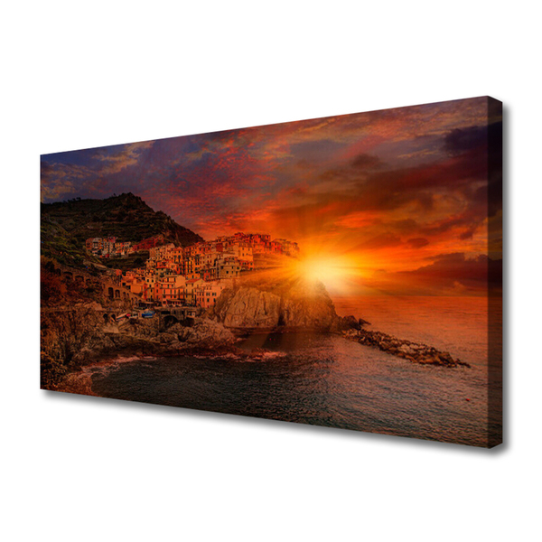 Fotografija na canvas platnu Pejzaž grada mora