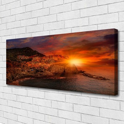 Fotografija na canvas platnu Pejzaž grada mora