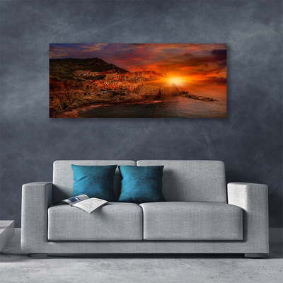 Fotografija na canvas platnu Pejzaž grada mora