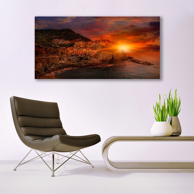 Fotografija na canvas platnu Pejzaž grada mora