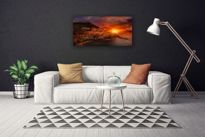 Fotografija na canvas platnu Pejzaž grada mora