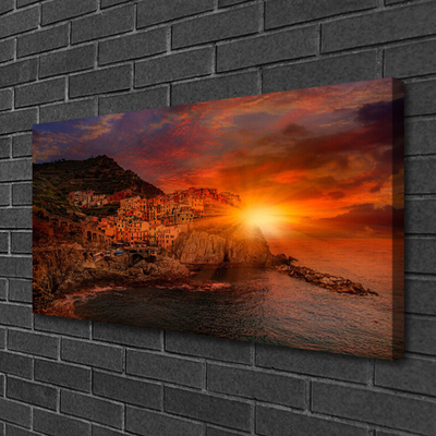 Fotografija na canvas platnu Pejzaž grada mora