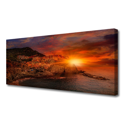 Fotografija na canvas platnu Pejzaž grada mora