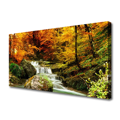 Fotografija na canvas platnu Vodopad šumske prirode