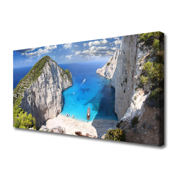 Foto slika na platnu Bay Mountain Beach Landscape