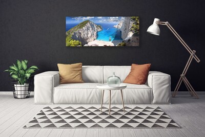 Foto slika na platnu Bay Mountain Beach Landscape