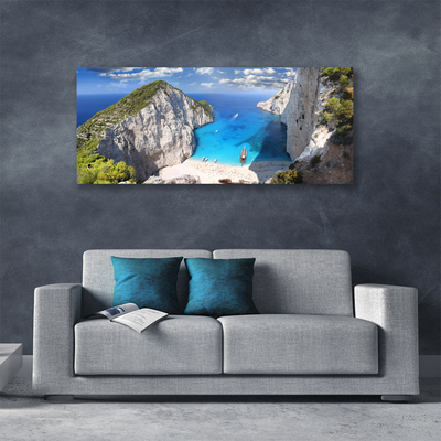 Foto slika na platnu Bay Mountain Beach Landscape