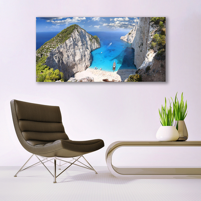 Foto slika na platnu Bay Mountain Beach Landscape