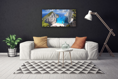 Foto slika na platnu Bay Mountain Beach Landscape