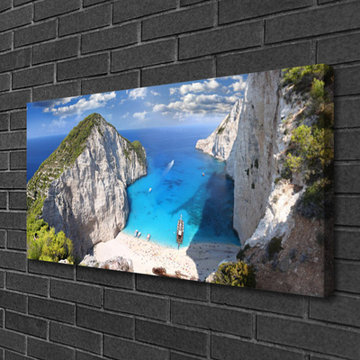 Foto slika na platnu Bay Mountain Beach Landscape