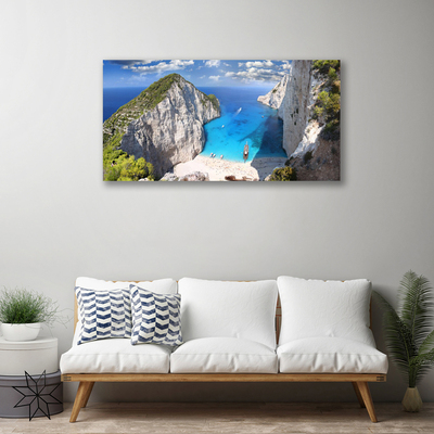 Foto slika na platnu Bay Mountain Beach Landscape