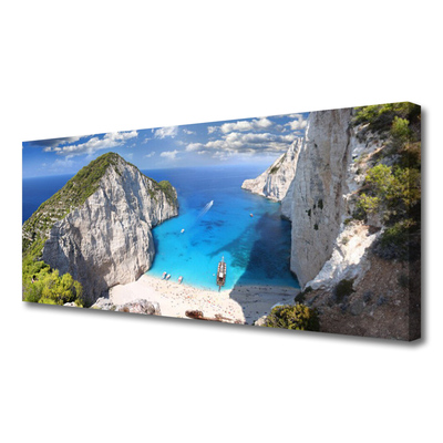 Foto slika na platnu Bay Mountain Beach Landscape