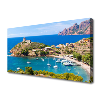 Slika canvas Bay Mountain Beach Landscape