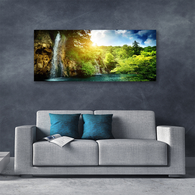 Slika canvas Vodopad Trees Landscape