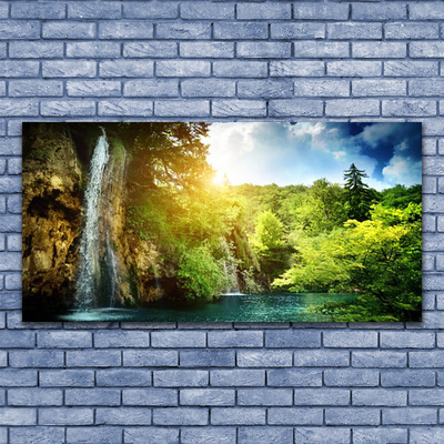 Slika canvas Vodopad Trees Landscape