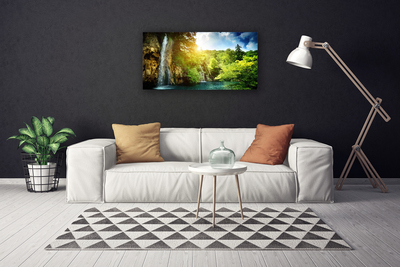 Slika canvas Vodopad Trees Landscape