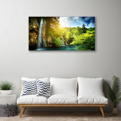 Slika canvas Vodopad Trees Landscape