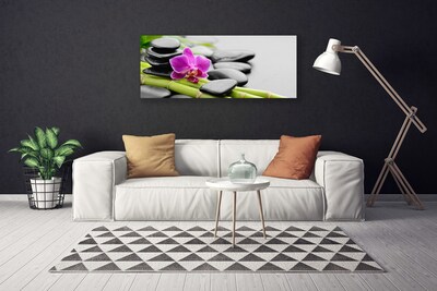 Fotografija na canvas platnu bambus Flower Stones Art